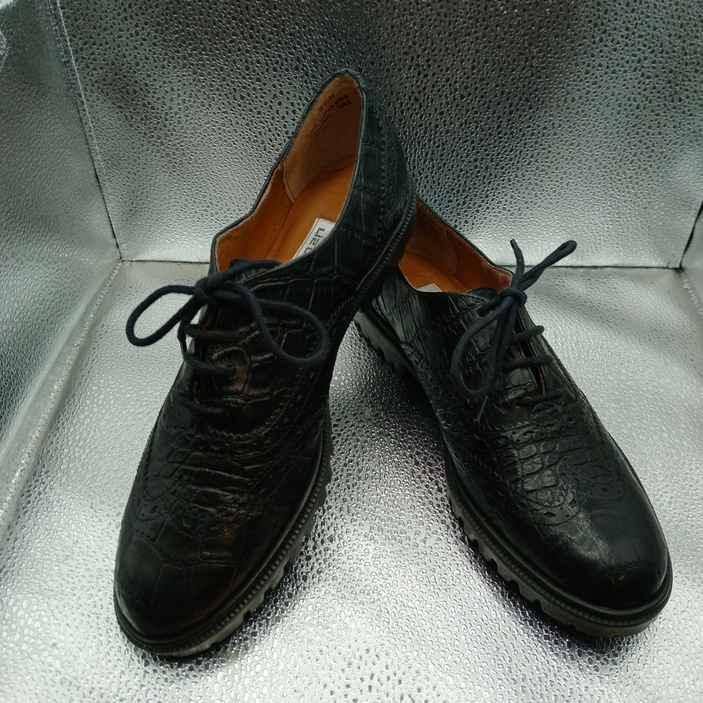 Black Crocodile Pattern Women's Shoes Size 8.5 N